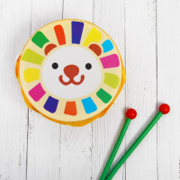 Музыкальная игрушка «Барабан», с рисунком, цвета микс, бумажная мембрана Музыкальная игрушка «Барабан», с рисунком, цвета микс, бумажная мембрана