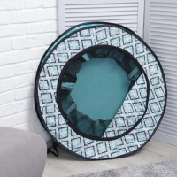 Вольер для животных, тентовый с узором, круглый, 90 х 55 см, голубой