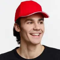 Бейсболка Buffalo, красная с белым