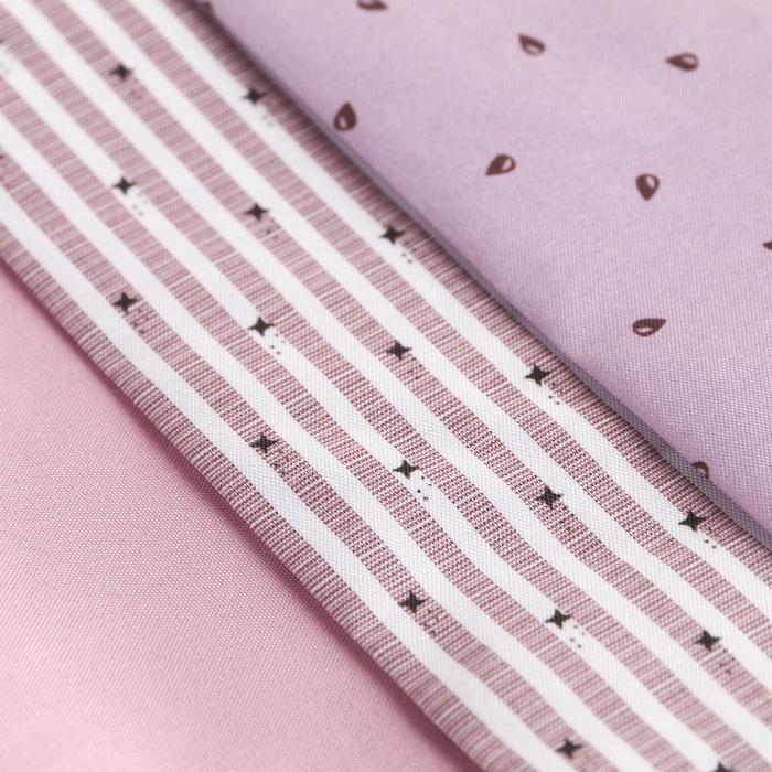 Ткань для пэчворка 3 лоскута &laquo;Лаванда&raquo;, 50 &times; 50 см