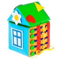 Мягкий модуль тактильный «Домик Малышок», по методике Монтессори Мягкий модуль тактильный «Домик Малышок», по методике Монтессори