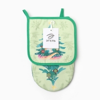 Набор кух. Этель Winter story варежка 15х28см, прихватка 19х19см,100%хл