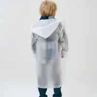 Дождевик детский RainDrop Kids, белый, 10 лет (рост 130-140)