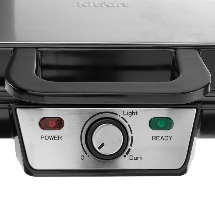Вафельница электрическая Kitfort КТ-1620, 1000 Вт, бельгийские вафля, черная Вафельница электрическая Kitfort КТ-1620, 1000 Вт, бельгийские вафля, черная