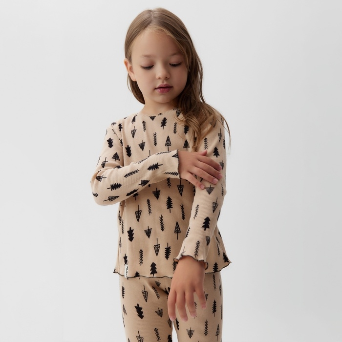 Пижама детская (лонгслив и брюки) KAFTAN "Елки" р.30 (98-104)
