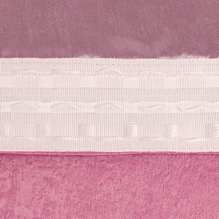 Штора портьерная Этель "Классика"цв.розовый, 270*300 см,100% п/э