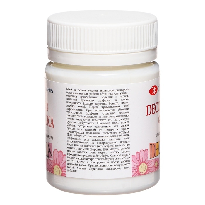 Клей для декупажа Decola, универсальный, 50 мл Клей для декупажа Decola, универсальный, 50 мл