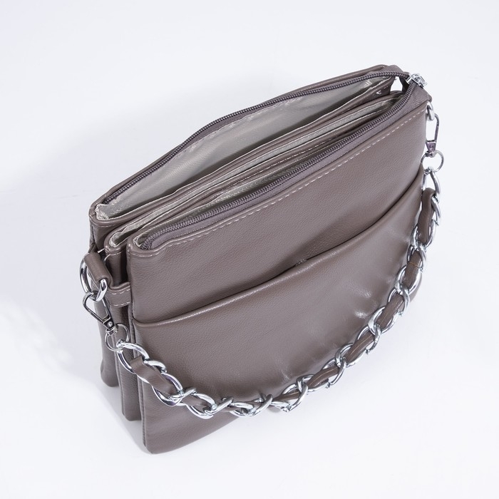 Сумка кросс-боди на молнии, цвет бронзовый Сумка кросс-боди на молнии, цвет бронзовый