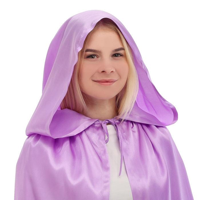 Карнавальный плащ детский, атлас, цвет фиолетовый, длина 85 см Карнавальный плащ детский, атлас, цвет фиолетовый, длина 85 см