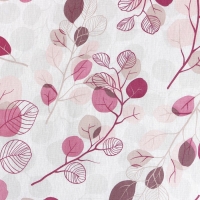 Простыня 1,5 сп Экономь и Я "Эвкалипт" цвет розовый, 150х215&plusmn;3, 100% хлопок, бязь, 120 гр/м2