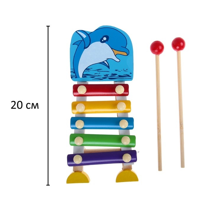 Металлофон малый «Дельфинчик», 5 тонов Металлофон малый «Дельфинчик», 5 тонов