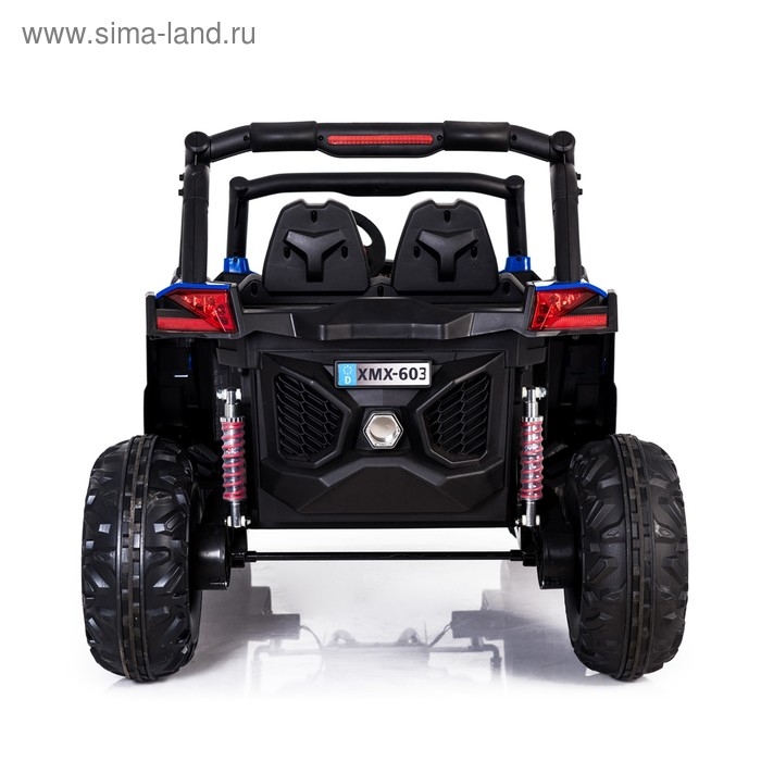 Электромобиль &laquo;БАГГИ&raquo;, полный привод 4WD, кожаное сиденье, цвет синий