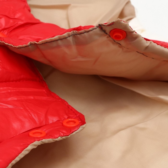 Куртка для собак с утяжкой. размер 18 (ДС 40 см, ОГ 50 см, ОШ 38 см), золото-красная Куртка для собак с утяжкой. размер 18 (ДС 40 см, ОГ 50 см, ОШ 38 см), золото-красная