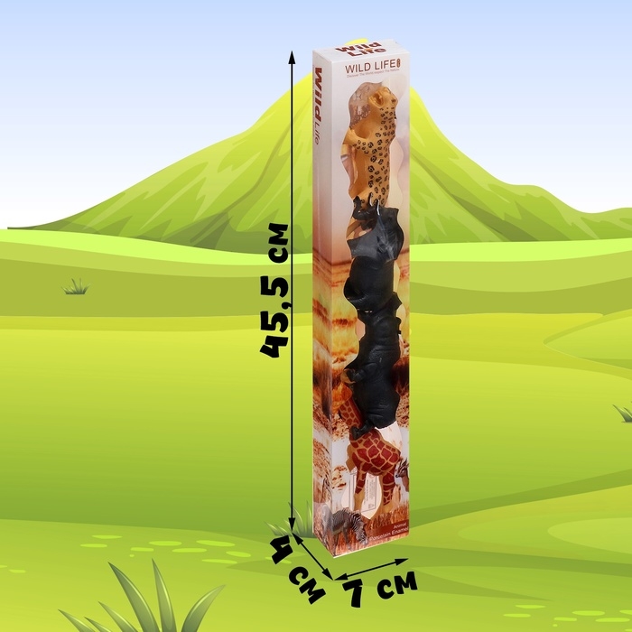 Набор животных &laquo;Сафари&raquo;, 4 фигурки