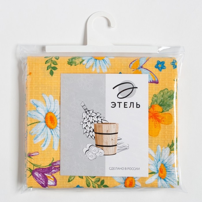 Полотенце банное Этель Полотенце банное Этель "Русское поле" 70х146 см, хлопок, вафельное полотно, 160 гр/м2