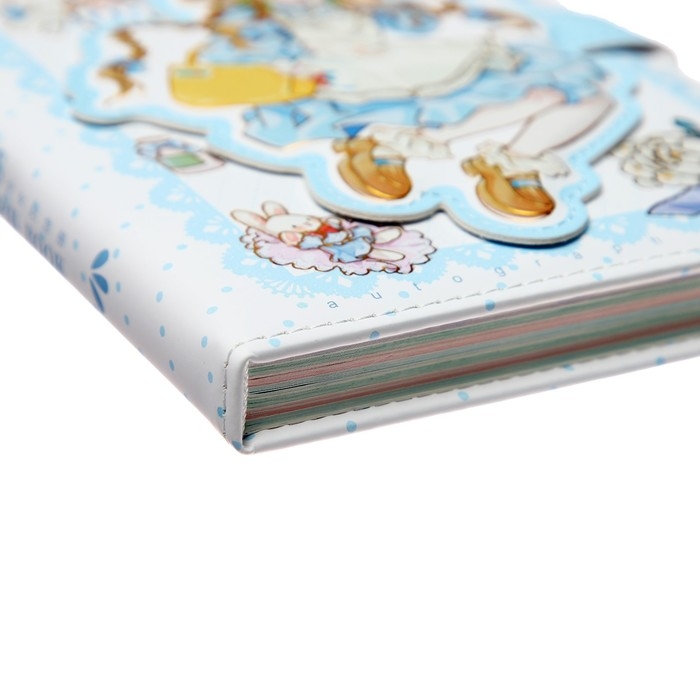 Записная книжка подарочная, А6, 112 листов, цветной блок, с фигурным хлястиком, обложка пвх, "Аниме", МИКС