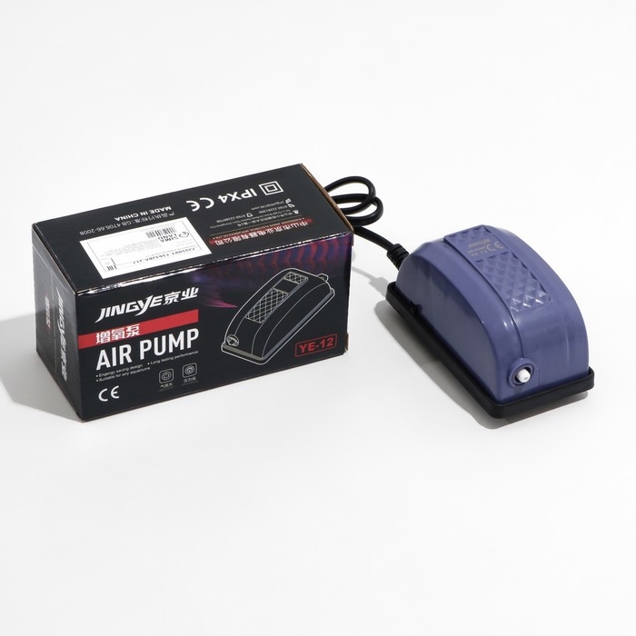 Компрессор воздушный JINGYE YE-12, внешний, 3,5 л/мин, 3 Вт Компрессор воздушный JINGYE YE-12, внешний, 3,5 л/мин, 3 Вт