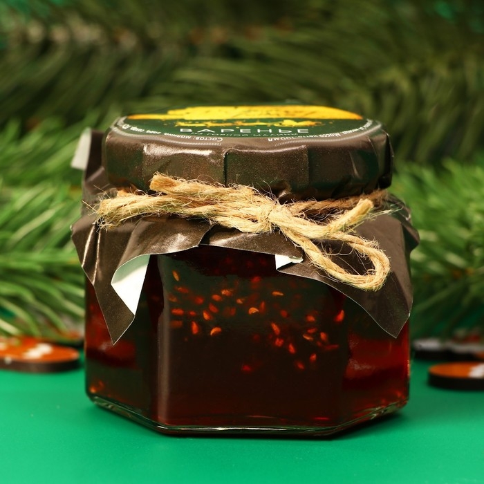 Новый год. Варенье Новый год. Варенье "Золотые олени" из горной малины, 100 мл