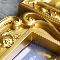 Фоторамка пластик на 3 фото 10х15 см "Рамка с розами" золото 19,5х47 см Фоторамка пластик на 3 фото 10х15 см "Рамка с розами" золото 19,5х47 см