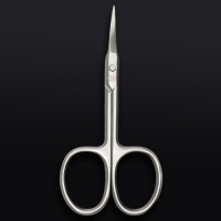 Ножницы маникюрные &laquo;Premium&raquo;, загнутые, узкие, 9 см, на блистере, цвет серебристый