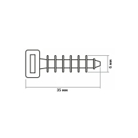 Дюбель "ТУНДРА", под хомут-стяжку, нейлон, 6х35 мм, 500 шт Дюбель "ТУНДРА", под хомут-стяжку, нейлон, 6х35 мм, 500 шт