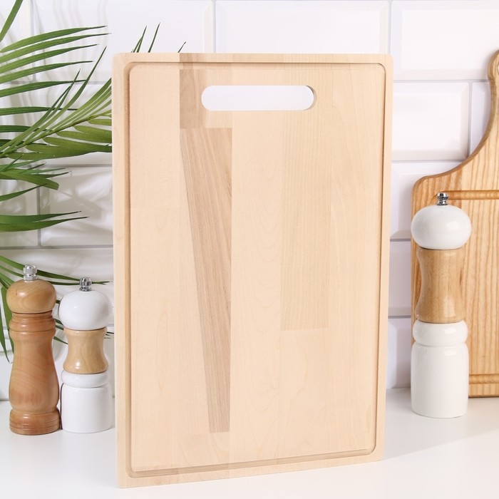 Доска разделочная деревянная Доска разделочная деревянная "Прямоугольник" 34х23х0,8 см береза