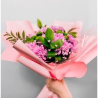 Плёнка для цветов глянцевая &laquo;Сердца&raquo;, 0,6 х 8 м