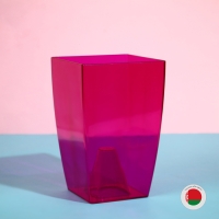 Горшок для орхидей, 2 л, 12,5 &times; 19,5 см, пластик, прозрачно-малиновый