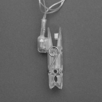 Гирлянда &laquo;Нить&raquo; 5 м с насадками &laquo;Прищепки&raquo;, IP20, прозрачная нить, 30 LED, свечение тёплое белое, 8 режимов, 220 В