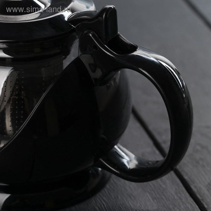 Чайник заварочный «Бетти», 800 мл, с ситечком, цвет черный Чайник заварочный «Бетти», 800 мл, с ситечком, цвет черный