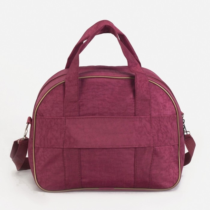 Чемодан малый 20" с сумкой, отдел на молнии, наружный карман, с расширением, цвет бордовый