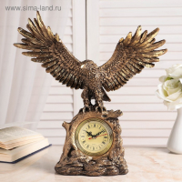 Часы настольные интерьерные каминные "Орел расправил крылья", h-35 см