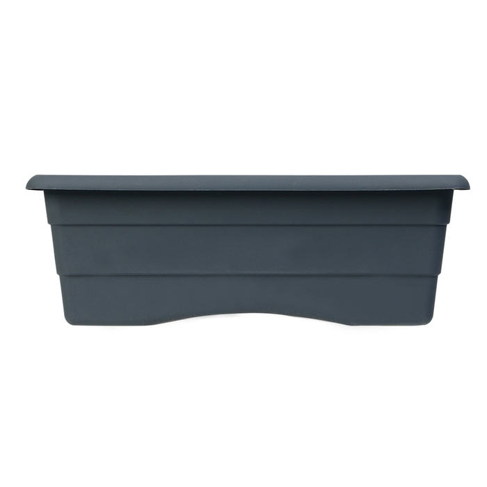 Ящик для цветов, 40 &times; 16/10 &times; 14 см, 6 л, графит