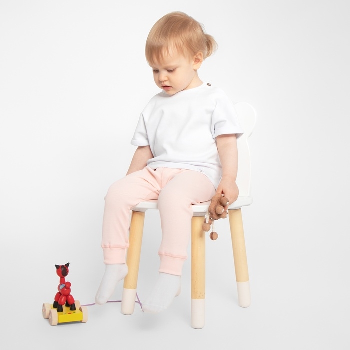 Штанишки детские MINAKU: Basic Line BABY, цвет пудрово-розовый, рост 86-92