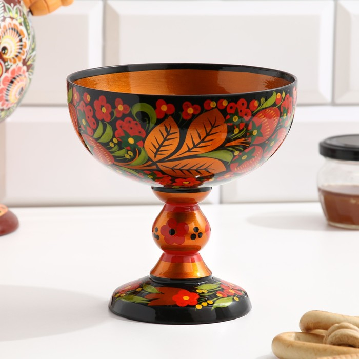 Конфетница, 14×14 см, хохлома Конфетница, 14×14 см, хохлома