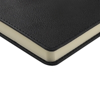 Ежедневник недатированный А5, 136 листов LYON, твердая обложка из искусственной кожи, магнитный хлястик, ляссе, кремовый блок 70 г/м2, чёрный