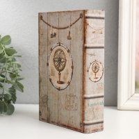 Шкатулка-книга дерево кожзам "Винтажный глобус" 4х12х18 см Шкатулка-книга дерево кожзам "Винтажный глобус" 4х12х18 см