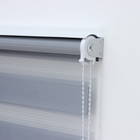 Штора рулонная &laquo;День-ночь&raquo; с люрексом, 120&times;180 см (с учётом креплений 3,5 см), цвет серый