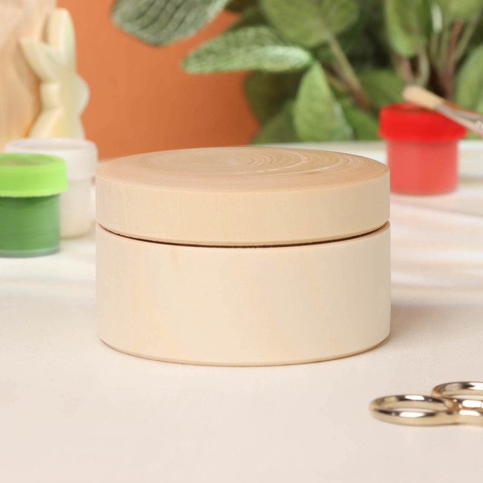 Заготовка для творчества Шкатулка прямая 5,5хd9,5 см Заготовка для творчества Шкатулка прямая 5,5хd9,5 см