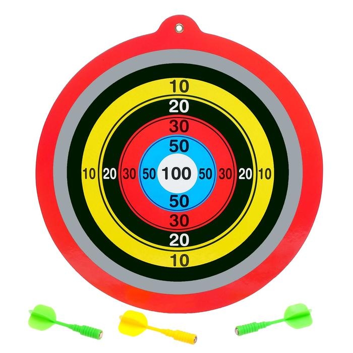 Дартс «Сто очков», с магнитными дротиками, МИКС Дартс «Сто очков», с магнитными дротиками, МИКС