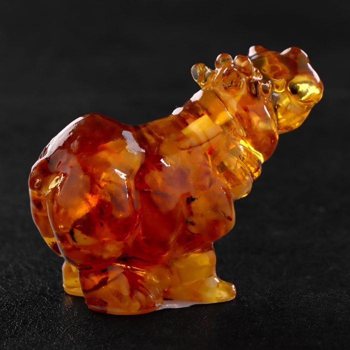 Сувенир Сувенир "Бегемот", янтарь