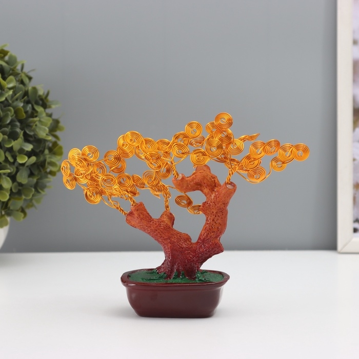 Сувенир бонсай полистоун, металл Сувенир бонсай полистоун, металл "Дерево жизни в горшке" 8х17х16 см