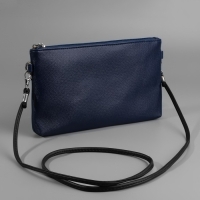 Ручка-шнурок для сумки, с карабинами, 120 &times; 0,6 см, цвет чёрный