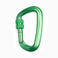 Карабин с муфтой, 8 х 4.5 см, 26 KN, зеленый Карабин с муфтой, 8 х 4.5 см, 26 KN, зеленый