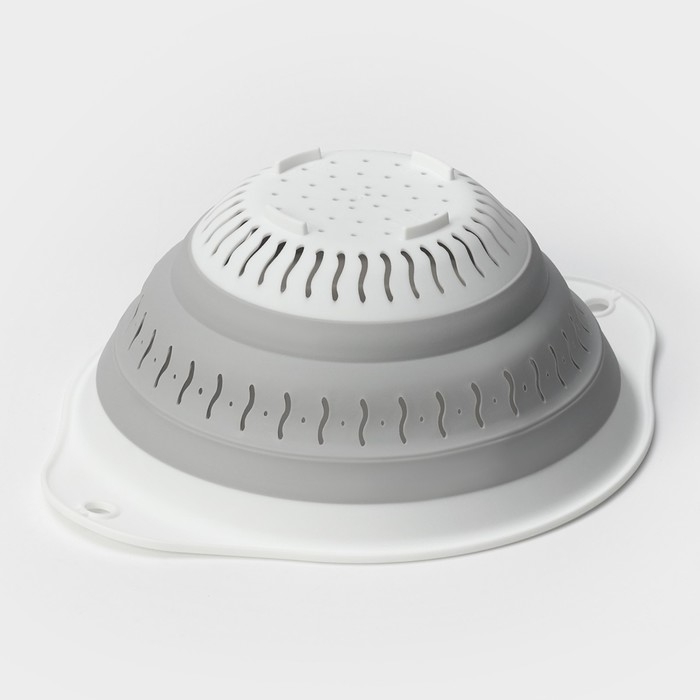 Дуршлаг складной &laquo;Флекс&raquo;, 2,2 л, 29,5&times;24&times;10,5 см, цвет смоки