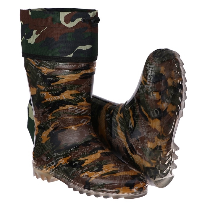 Сапоги мужские С-10РУМ, ПВХ, утепленные, камуфляж МИКС, размер 41 (262)