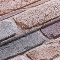 Бумажные обои Кирпичи 301-02, 0,53х10,05м, розовый/сиреневый/серый Бумажные обои Кирпичи 301-02, 0,53х10,05м, розовый/сиреневый/серый