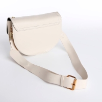 Сумка женская седло на плечо, отдел на молнии, 21х16,5х6,5 см, цвет белый Сумка женская седло на плечо, отдел на молнии, 21х16,5х6,5 см, цвет белый