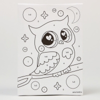 Картина по номерам для детей &laquo;Совушка на ветке&raquo;, 21 х 15 см