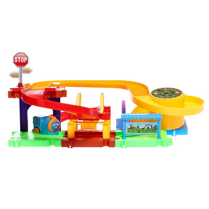 Железная дорога «Весёлое путешествие», работает от батареек Железная дорога «Весёлое путешествие», работает от батареек